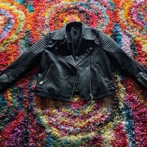 Topshop faux leather jacket